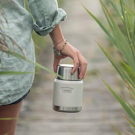 Термос для еды, с ложкой 0,47 л THERMOS IS-300, песочный
