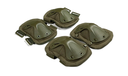Наколенники и налокотники тактические. Зеленый