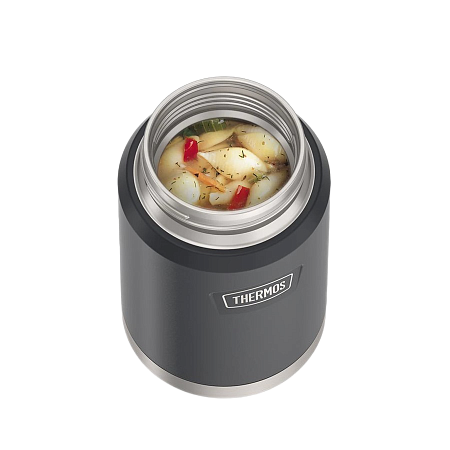 Термос для еды, с ложкой 0,71 л THERMOS IS-301, черный