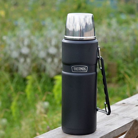 Термос для напитков 1,2 л THERMOS SK-2010, темно-синий KING