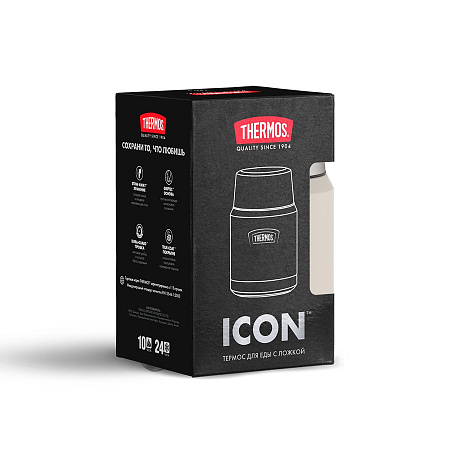 Термос для еды, с ложкой 0,47 л THERMOS IS-300, песочный