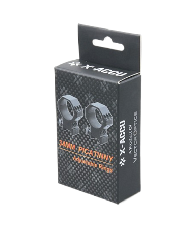 Кольца регулируемые по высоте 40MOA Vector Optics X-ACCU 34 мм (21мм)