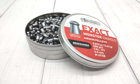 Пули для пневматики JSB Exact Monster Diabolo Redizained 4,52 мм 0,87г 400 шт.