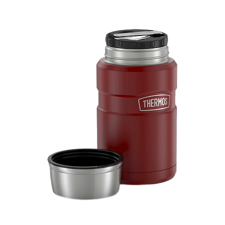 Термос для еды с ложкой 0,71 л THERMOS SK-3021, красный KING