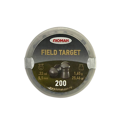 Пули для пневматики Люман Field Target 5,5 мм, 1,65 гр 200 шт