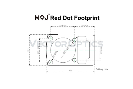 Консольное крепление Vector Optics  для коллиматоров Frenzy-X MOS на планку Weaver/Picatinny
