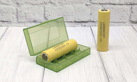 Бокс на 2 аккумулятора 18650 (зеленый)