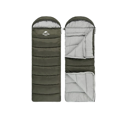 Спальный мешок Naturehike U Series U250S осень-зима, зеленый NH20MSD07