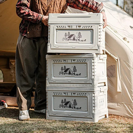 Складной контейнер, кофр Naturehike 50л+10л, светло-серый CNH22SN019