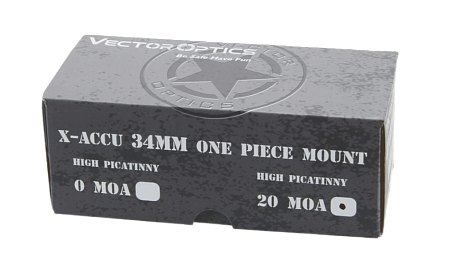 Кронштейн Vector Optics X-Accu 34 мм High (Weaver 20 мм) 20МОА