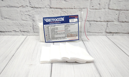 Патчи ЧИСТОGUN фланель,к..30-.375,50х50 мм, 100 шт