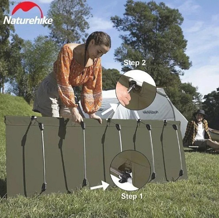 Кровать складная облегченная Naturehike, темно-зеленая NH20JJ001