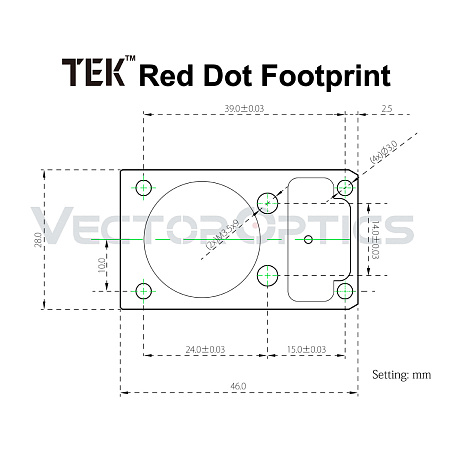 Переходник тактический 45 градусов для коллиматора TEK Vector Optics