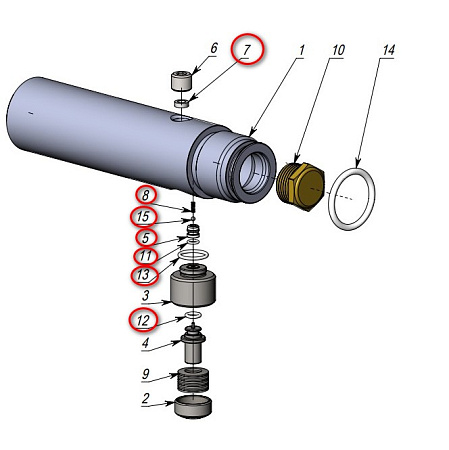 Ремкомплект для обслуживания редуктора Леший 2 (поперечный)
