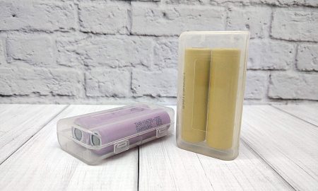 Бокс на 2 аккумулятора 18650 (белый)