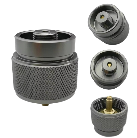 Переходник (с резьбового стандарта на цанговый газовый картридж 220г)