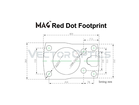Консольное крепление Vector Optics для коллиматоров Frenzy-S MIC на планку WeaverPicatinny
