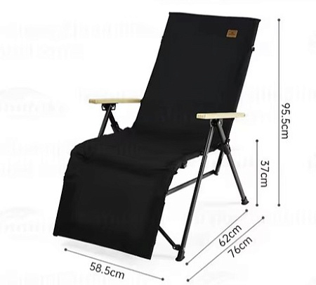 Шезлонг складной Naturehike черный CNK2450JJ016