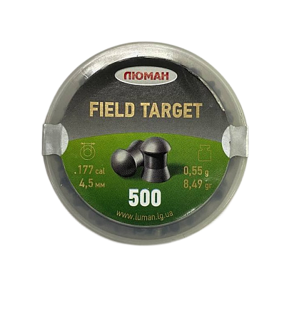 Пули для пневматики Люман Field Target 4,5 мм, 0,55 гр 500 шт