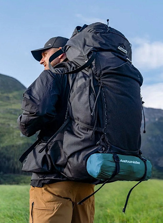 Коврик надувной односпальный с ножным насосом Naturehike FC01 голубой CNK2550WS019