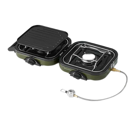 Плита газовая Naturehike, портативная, двойная, складная NH22RJ003
