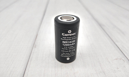Аккумулятор KeepPower IMR18350 10/15A 1200mAh