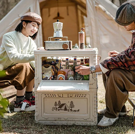 Складной контейнер, кофр Naturehike 50л+10л, светло-серый CNH22SN019